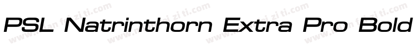 PSL Natrinthorn Extra Pro Bold Ital字体转换